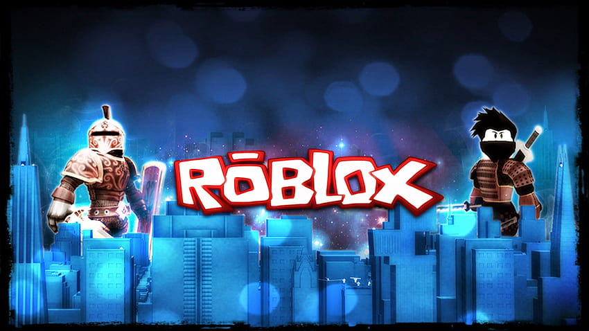 Roblox Characters On Buildings In Blue Backgrounds Games, roblox blue HD wallpaper