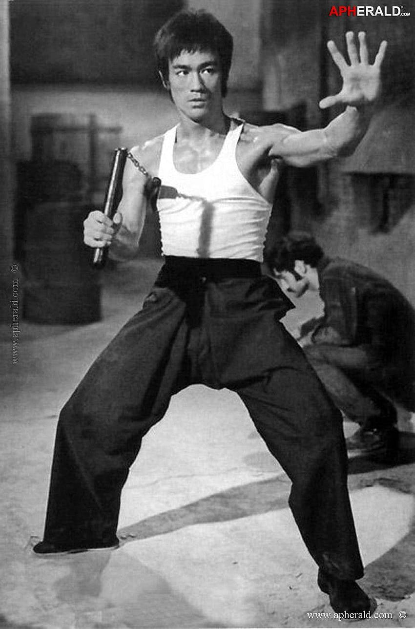 Bruce Lee Nunchaku-Haltung, Nunchakus HD-Handy-Hintergrundbild