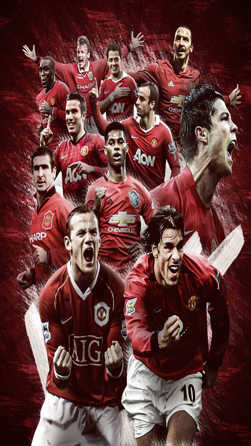 Equipo del Manchester United, leyendas del Manchester United fondo de pantalla del teléfono