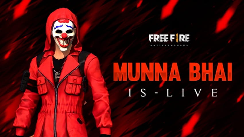 Free Fire MAX : Munna bhai gaming's ID, stats, rank, K/D ratio