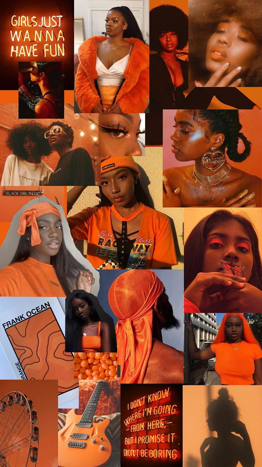 Orange Aesthetic IPhone, orange girl HD phone wallpaper