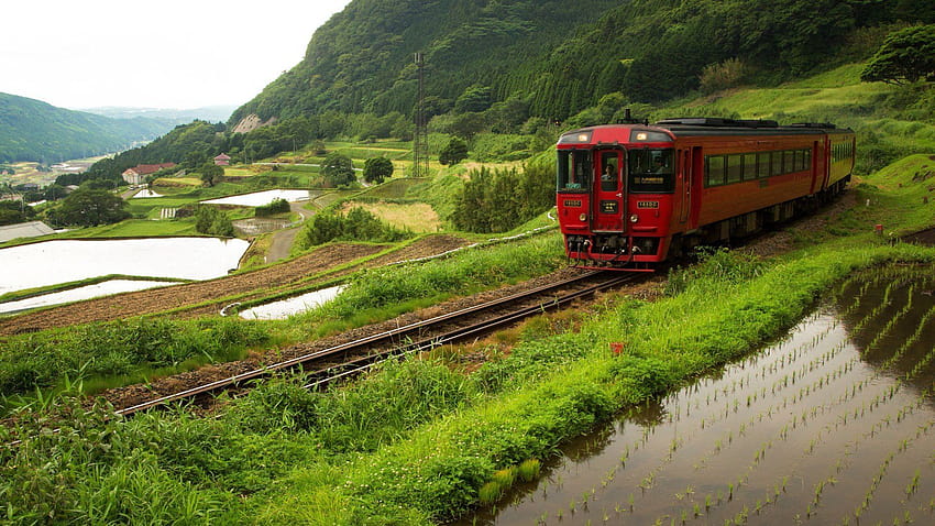 Japón, tren, ferrocarril y s móviles, ferrocarril de Japón fondo de pantalla