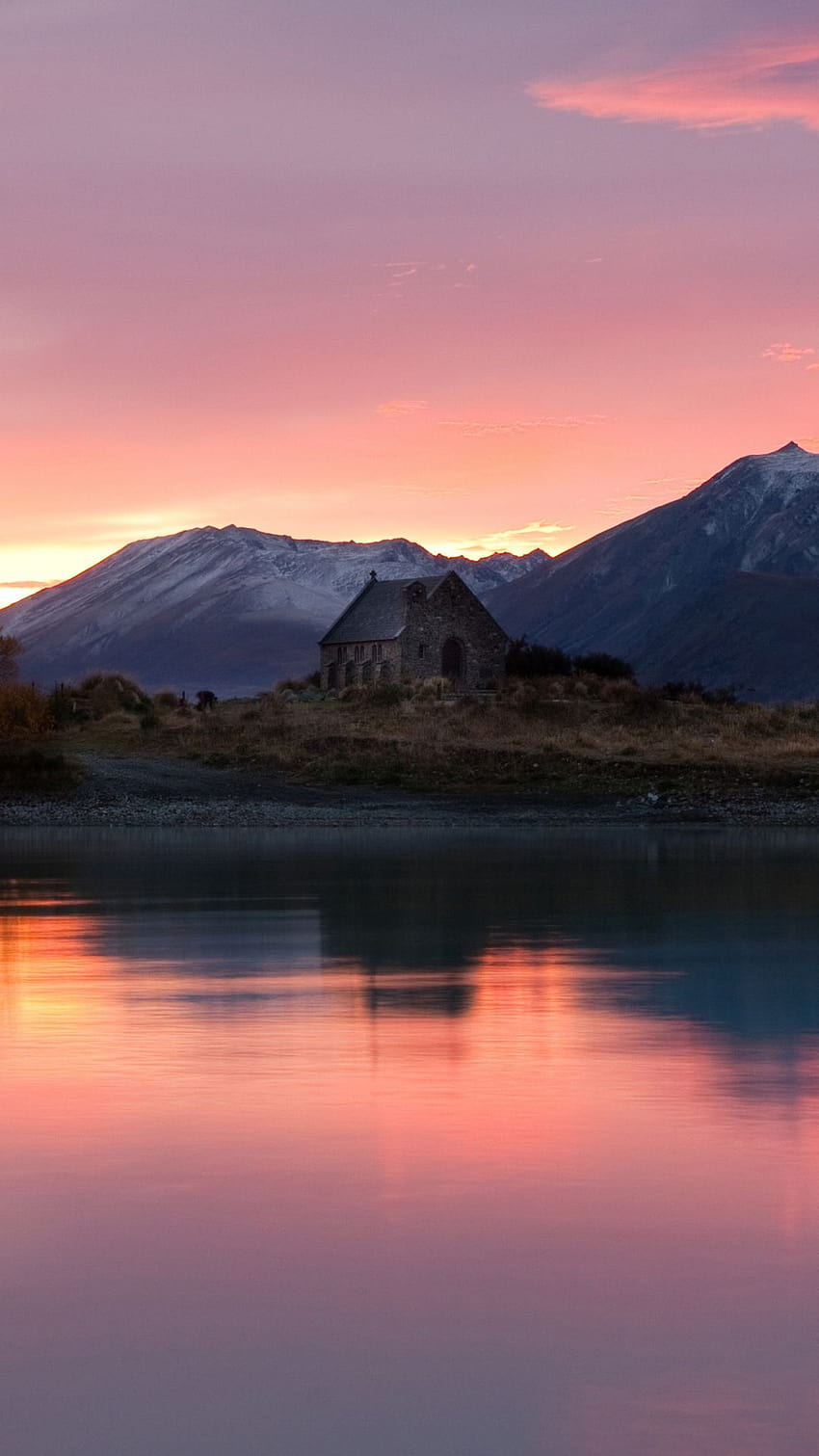 New Zealand Sunrise Lake Mountains iPhone 8, sunrise over the lake HD