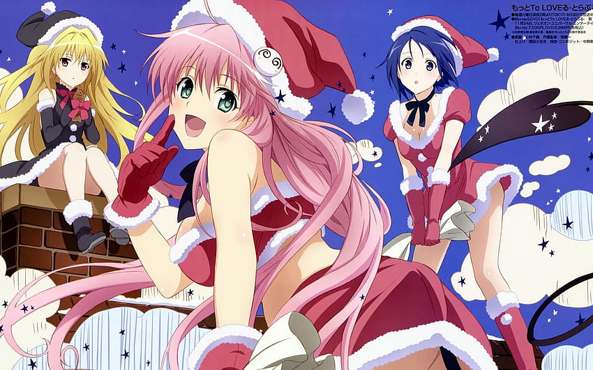 Charmantes Anime Girls à Noël, anime girls christmas Fond d'écran HD