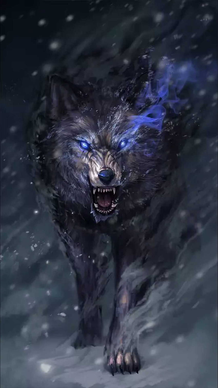 Demoniczny wilk na psie Tapeta na telefon HD