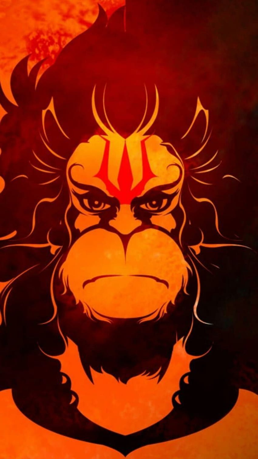 Shri Hanuman, twarz Hanumana Tapeta na telefon HD