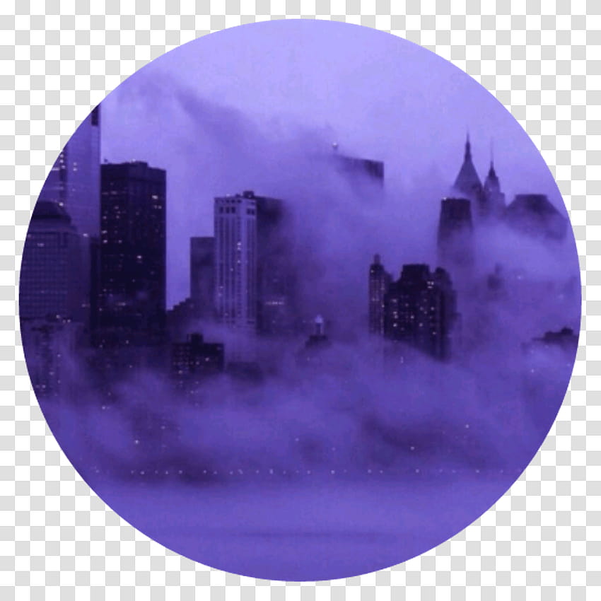 Aesthetic Circle Purple Skyline Cute Iphone Aesthetic Purple , Nature, Outdoors, Urban, Fog Transparent Png – Pngset HD тапет за телефон