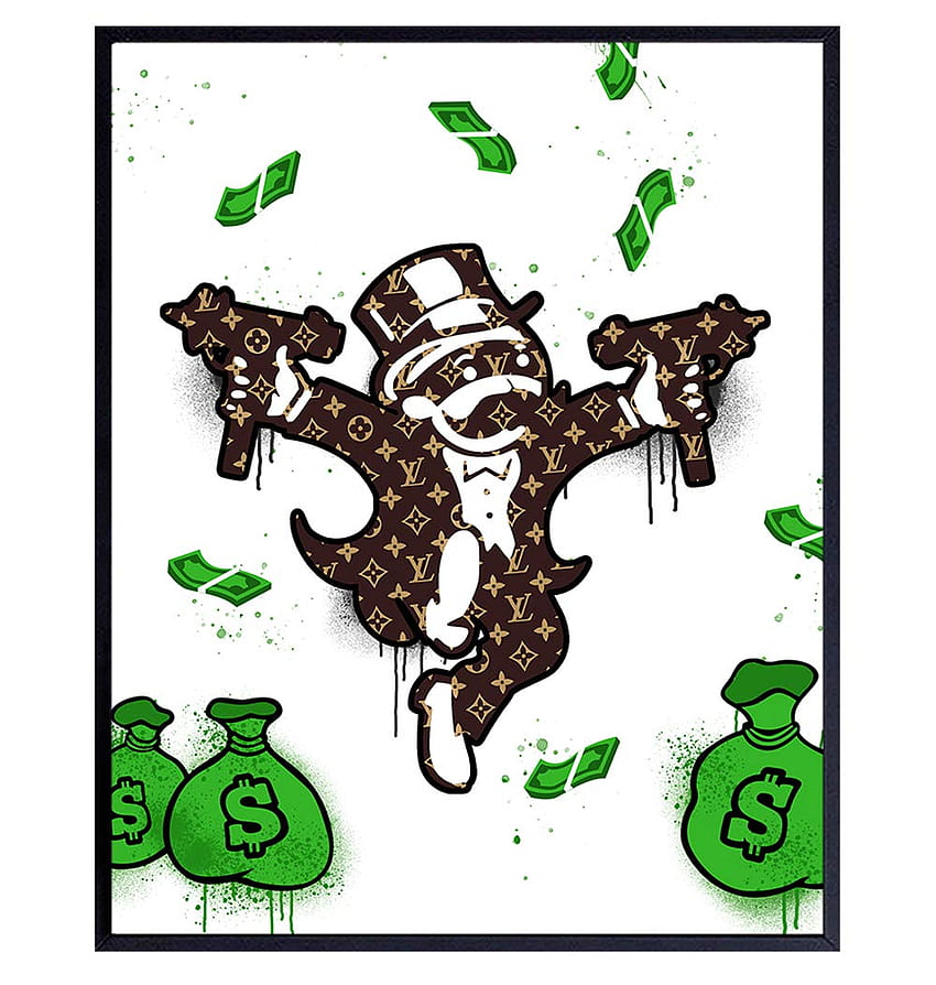 Cartel de alta moda de Monopoly Man, logotipo de Monopoly Man fondo de pantalla del teléfono