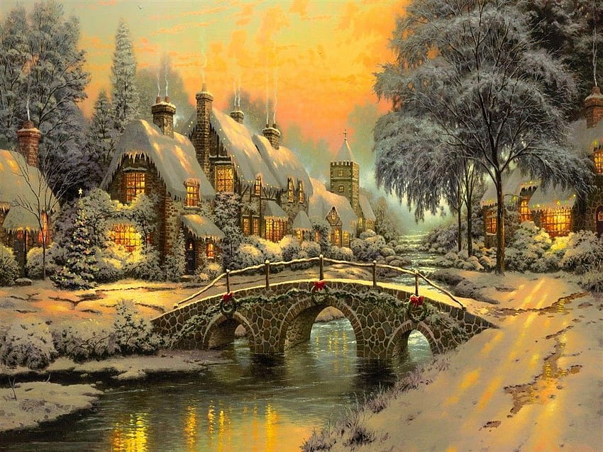 Classic Christmas, christmas paint HD wallpaper | Pxfuel