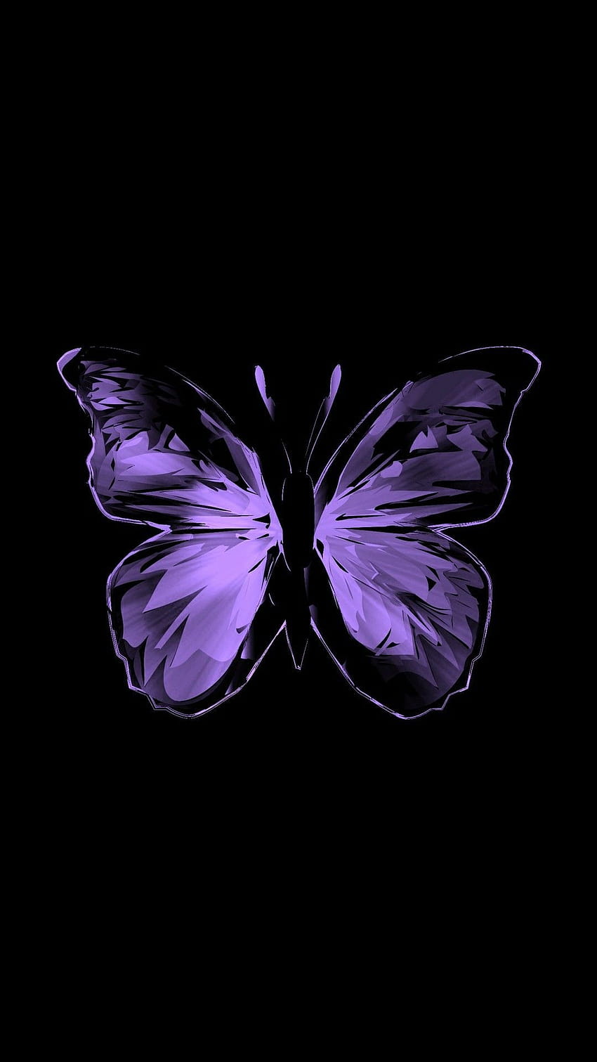 aesthetic purple butterfly HD phone wallpaper