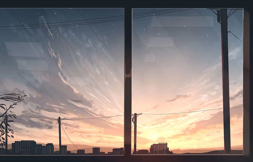 1080P Free download | 2500x1600 Anime Landscape, Sunset, Scenic ...