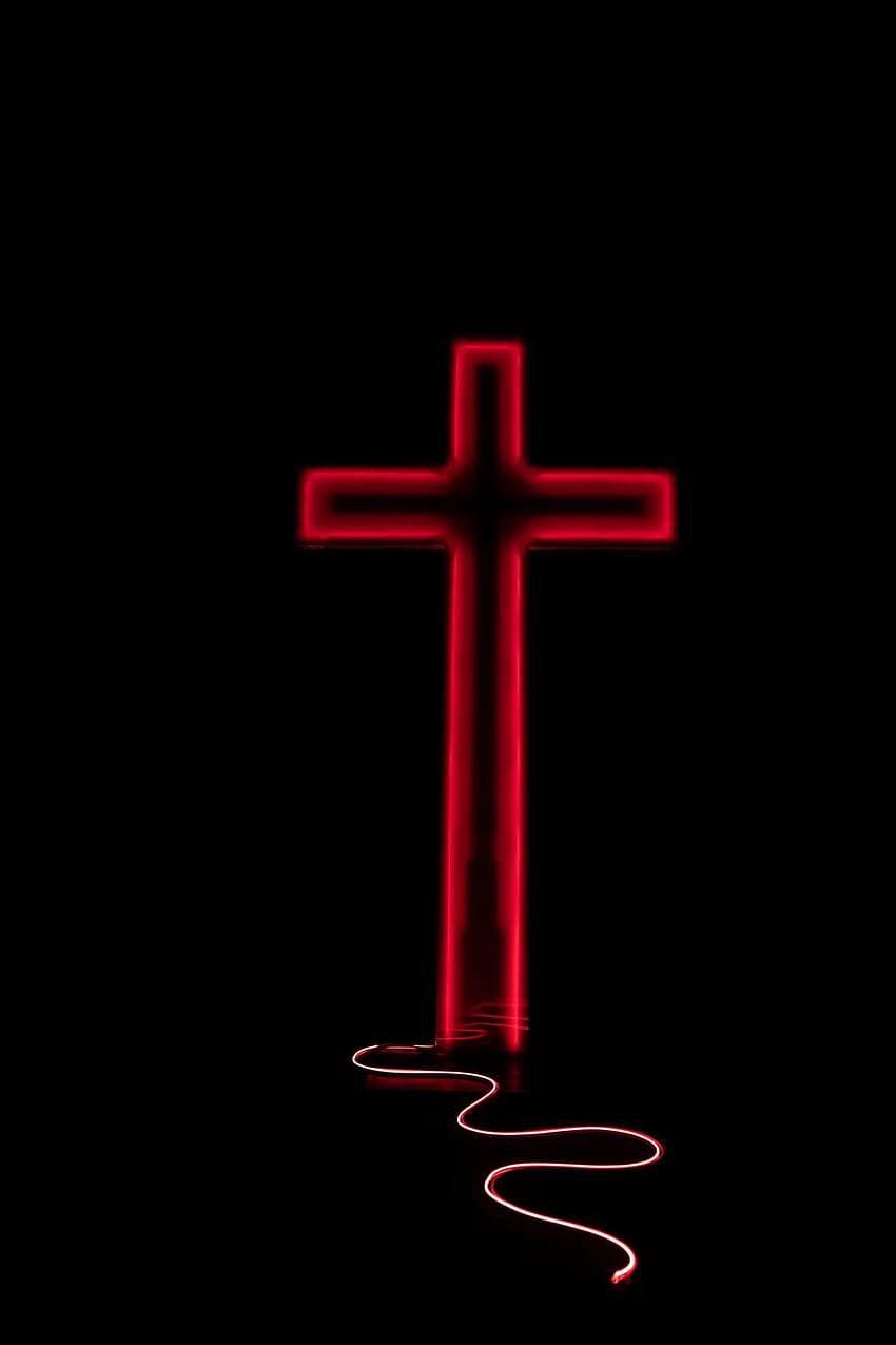 Neonkreuz, Kreuzzeichen HD-Handy-Hintergrundbild