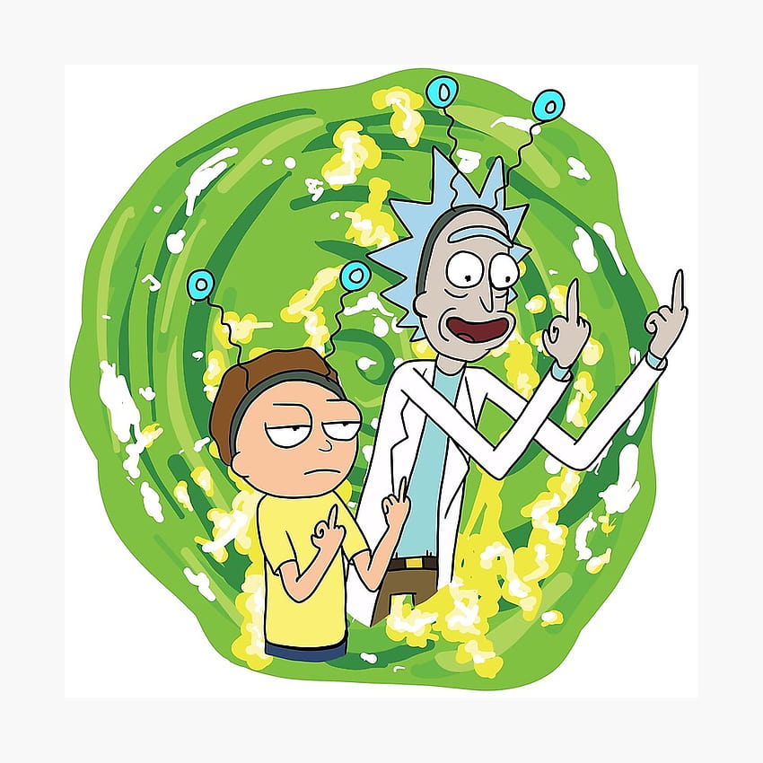 Rick und Morty Mittelfinger HD-Handy-Hintergrundbild