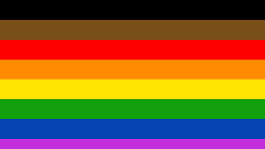 Philadelphia'nın yeni, kapsayıcı eşcinsel gurur bayrağı, eşcinsel beyaz erkekleri kızdırıyor, ilerleme gurur bayrağı HD duvar kağıdı