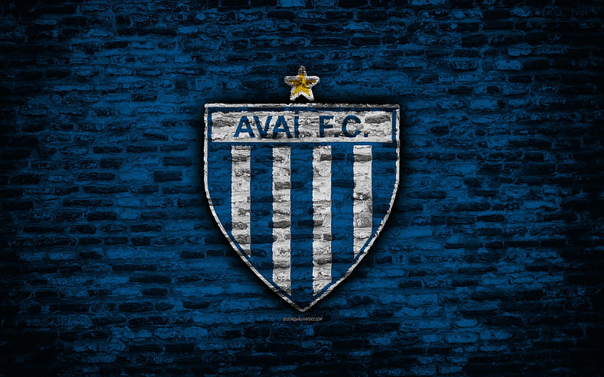 FC Avai, emblem, Brazilian Seria A, grunge HD wallpaper