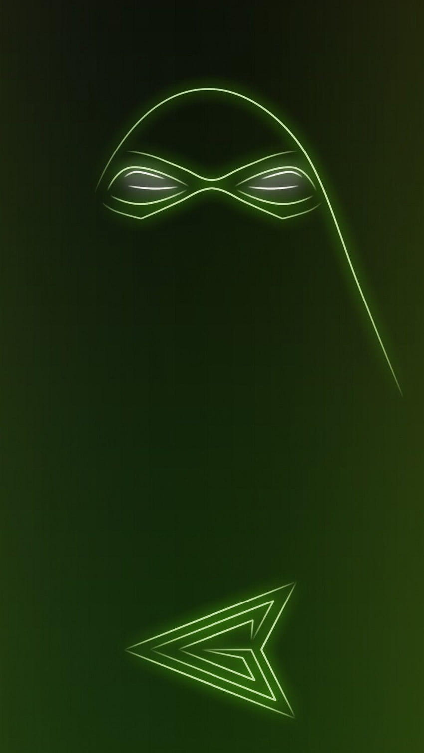 Neon Light Hero Green Arrow 1080 x 1920, green arrow logo HD phone wallpaper