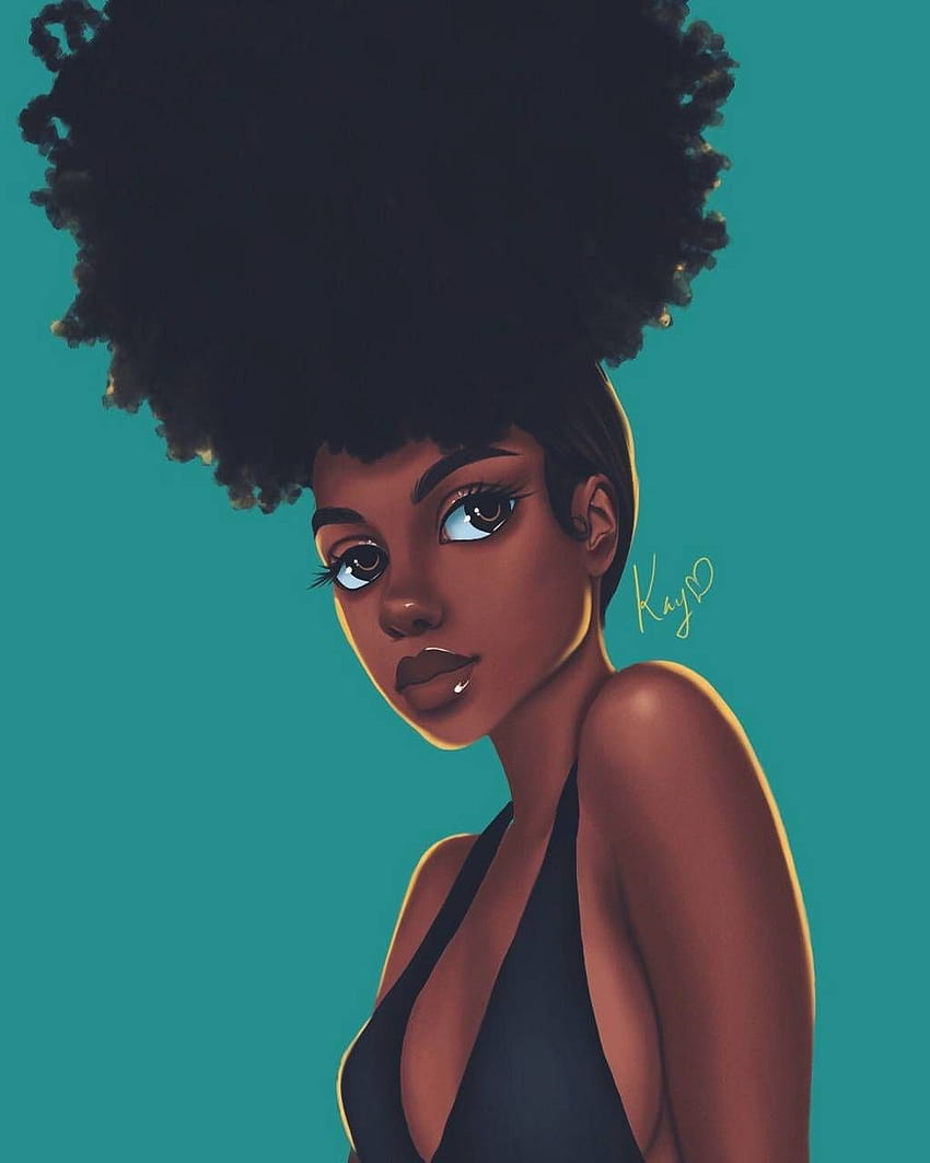Afro Black Woman, donne dai capelli neri Sfondo del telefono HD