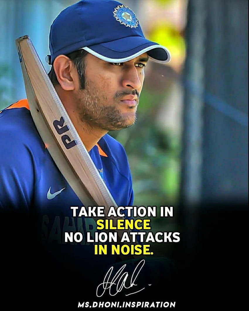 Inspirational Quotes, ms dhoni quotes HD phone wallpaper