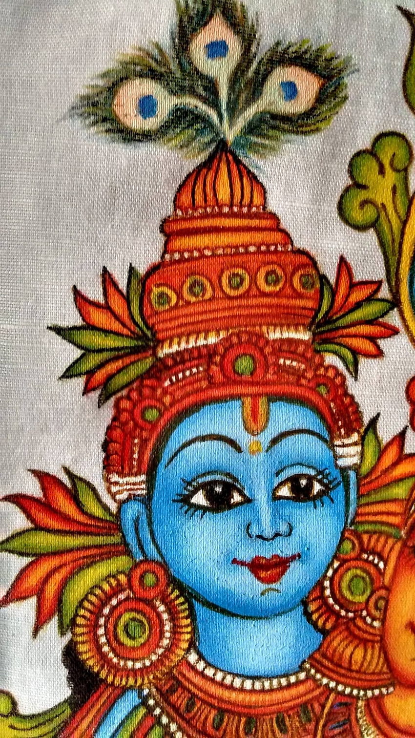 Krishna duvar resmi, kerala sanat eseri HD telefon duvar kağıdı
