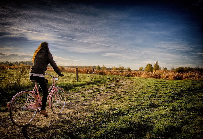 2806676 / women bicycle landscape, bicycle women HD wallpaper