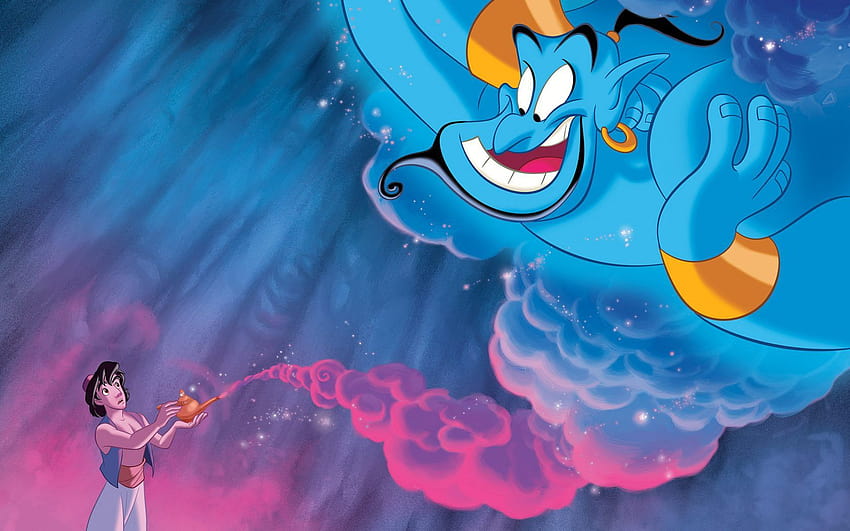 Aladdin And The Spirit Of Magic Lamp Disney 2560x1600 : 13, genie lamp HD wallpaper