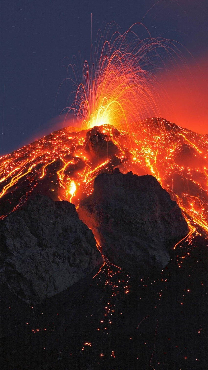 地球 / 火山、火山の美学 HD電話の壁紙