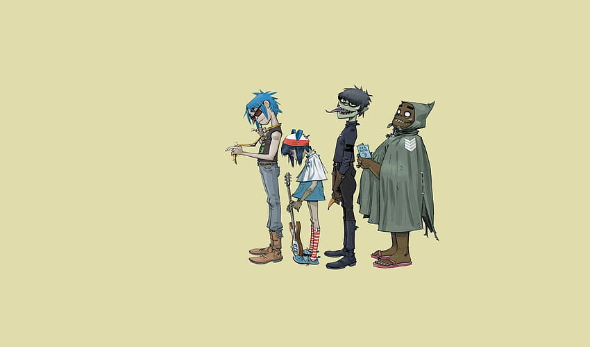 4K minimalist 2D wallpaper, other version + mobile wallpapers in the  comments : r/gorillaz