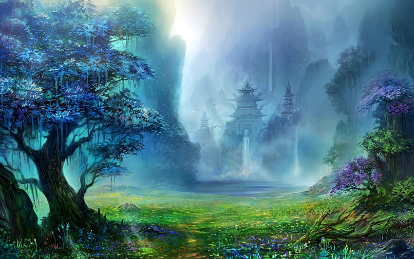 8 Fantasy Forest, spring fantasy forest HD wallpaper