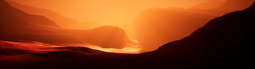 32:9 Desert Planet [OC HD wallpaper