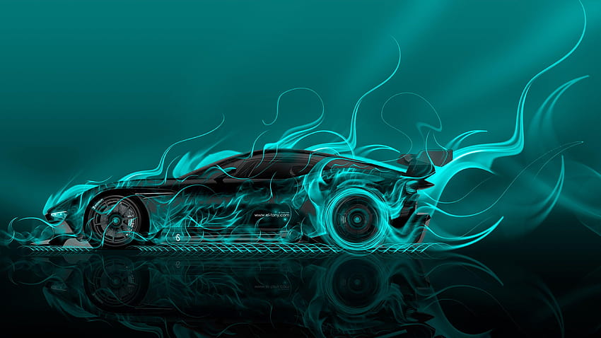 Aston Martin Vulcan Side Super Fire Abstract Car 2015 HD wallpaper