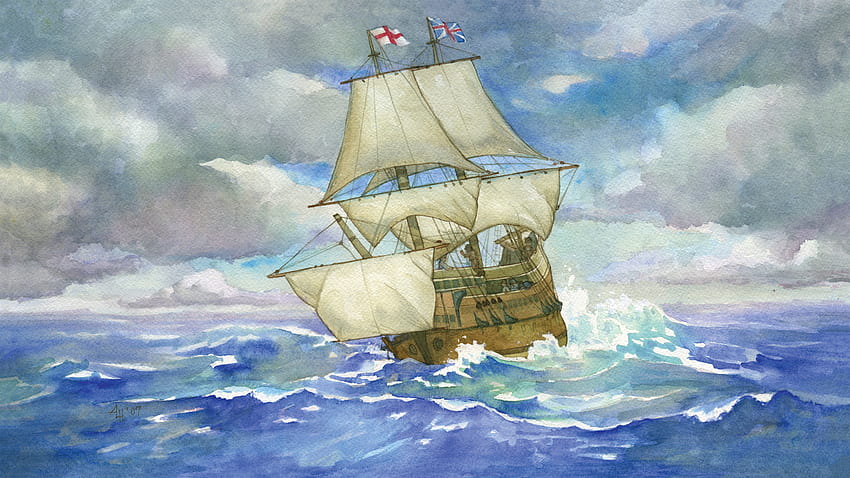 Mayflower Crossing HD wallpaper