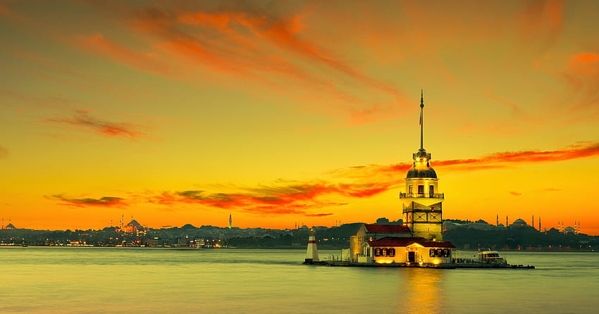 nature, Turkey, Istanbul, Kız Kulesi / and Mobile Backgrounds, kiz kulesi HD wallpaper