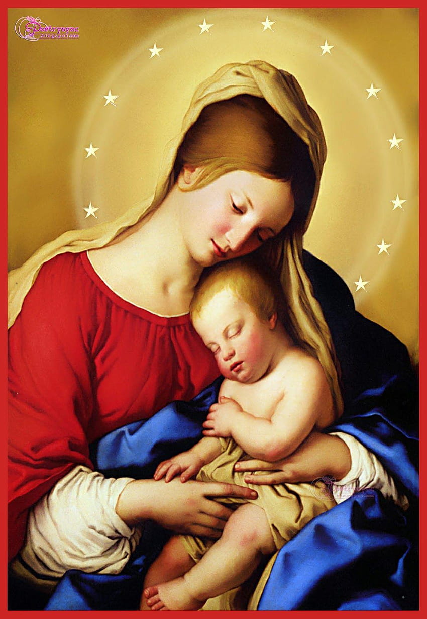 Największa na świecie witryna z poezją i życzeniami dla milionów dzieciątka Jezus z matką Maryją Tapeta na telefon HD
