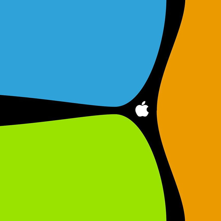Joyful Apple Logo iPad, logo line HD phone wallpaper