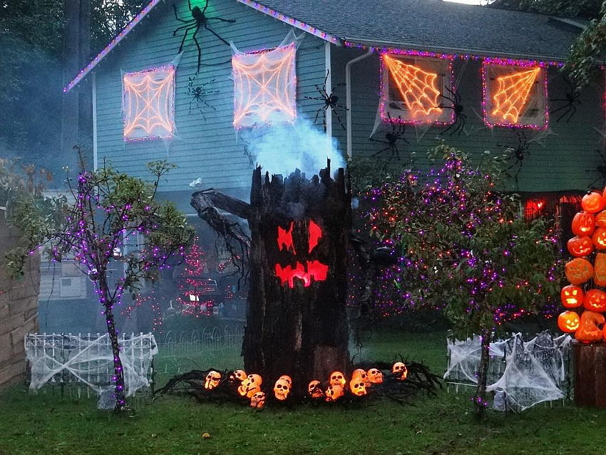 Halloween Decorations Ideas For Home, halloween outdoor HD wallpaper