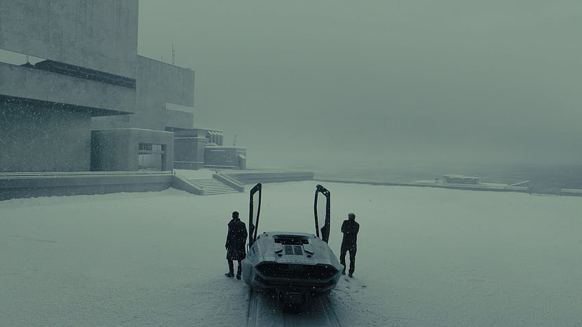 Gray coupe, Blade Runner, Blade Runner 2049, movies, car, snow runner HD wallpaper