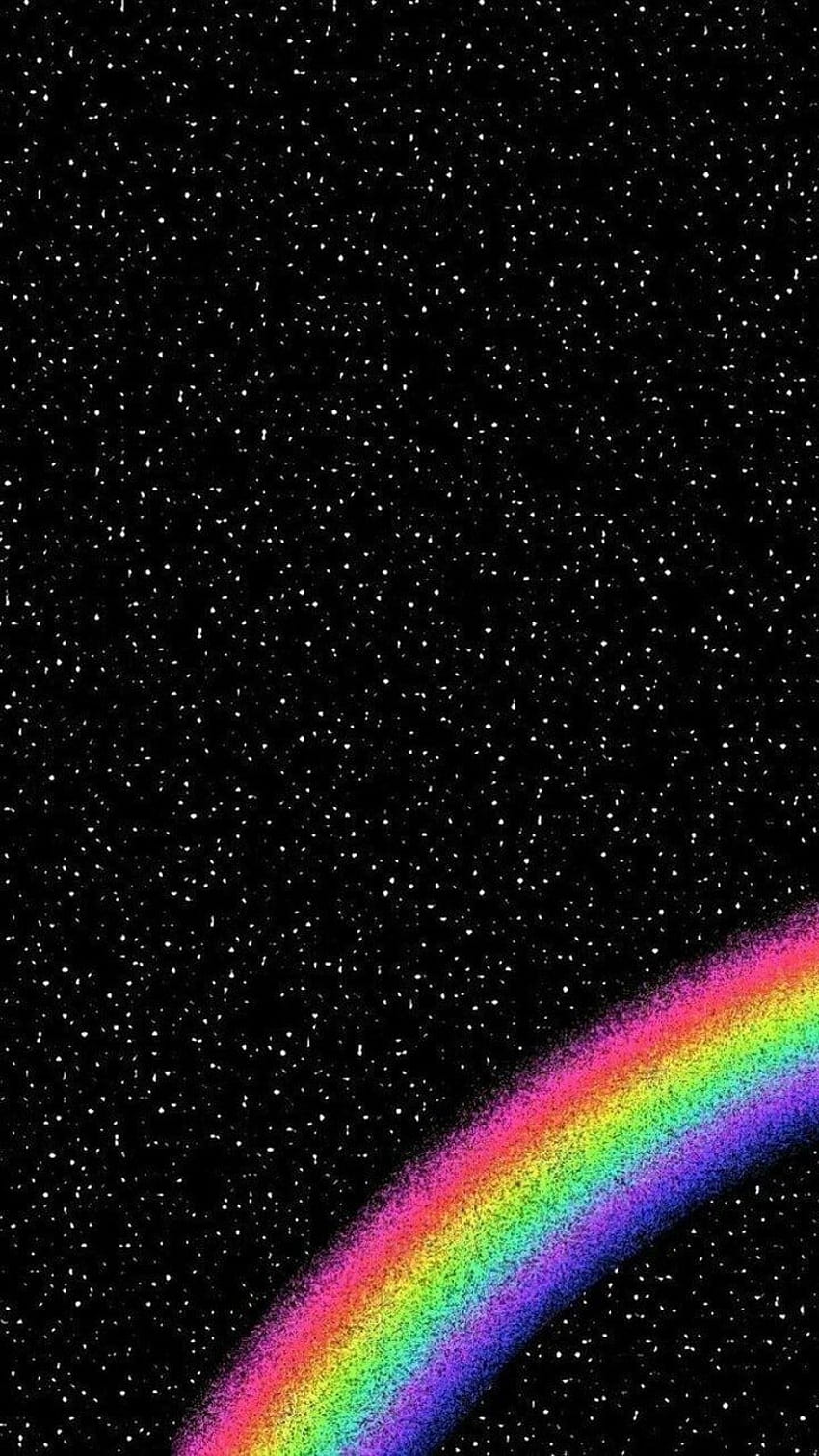 Arcoiris Negro, negro y arcoiris fondo de pantalla del teléfono