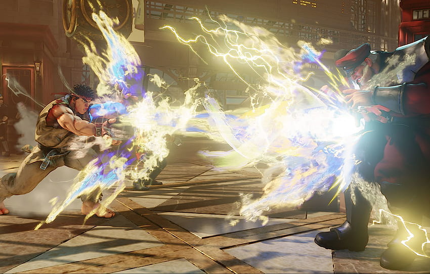 การต่อสู้, Ryu, Bison, นักสู้ข้างถนน v, Street Fighter 5, ส่วนเกม วอลล์เปเปอร์ HD