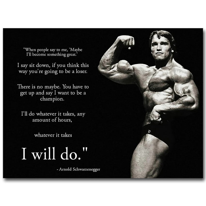 Arnold Schwarzenegger Vücut Geliştirme Motivasyonel Alıntı Sanat İpek Poster Baskı Spor Oda Duvar Dekoru için İlham 35, arnold tırnak HD telefon duvar kağıdı