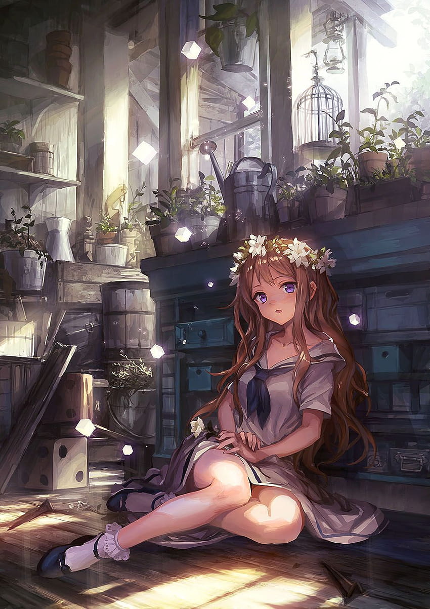 character illustration of a brown haired anime girl in  Stable Diffusion   OpenArt