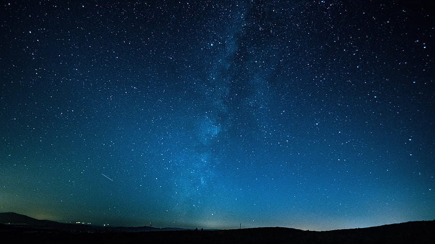 Nachthimmel Sterne Horizont, Himmel und Sterne HD-Hintergrundbild