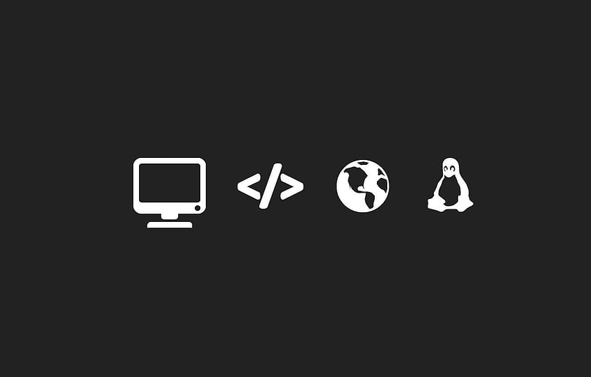 computer, minimalismo, codice, linux, monitor, Internet, codice nero minimalista Sfondo HD