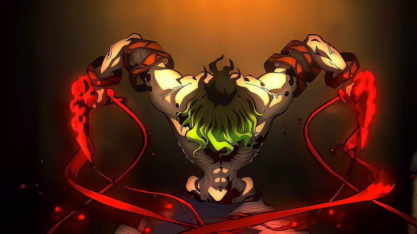 Gyutaro VS Uzui「ANIME」, asesino de demonios gyutaro fondo de pantalla