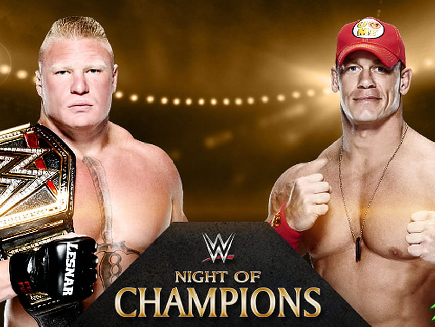 Brock Lesnar vs. John Cena rematch set for WWE Night of Champions 2014, john cena and brock lesnar HD wallpaper