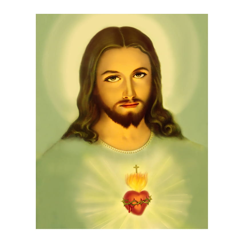 디지털 DIY 포스터 8x10 가톨릭 예수 성심 HD 전화 배경 화면