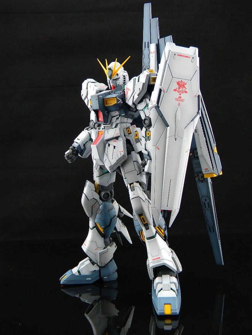 MG 1/100 Nu Gundam Ver.Ka: Modeled by chchek . Full review HD phone wallpaper