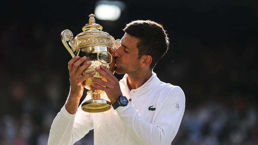 Novak Djokovic conquista o quarto título consecutivo em Wimbledon, 21º título de Grand Slam geral, novak djokovic campeão de wimbledon 2022 papel de parede HD