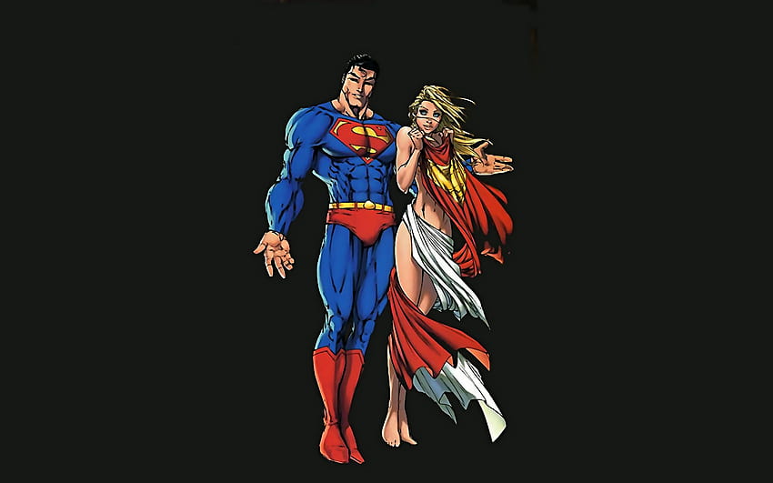 Superman And Supergirl Minimalism Artwork, Superheroes, Backgrounds, and, supergirl and superman HD wallpaper