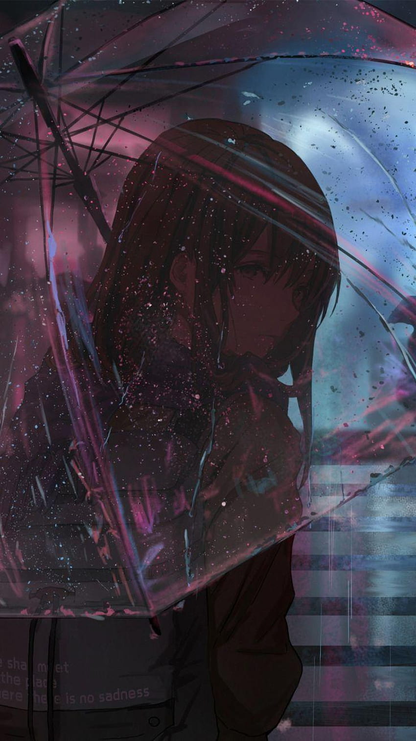 Anime Girl In Rain, anime hujan wallpaper ponsel HD
