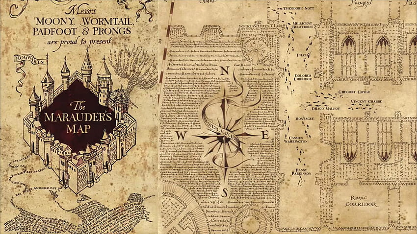 略奪者の地図 ハリー・ポッター、ハリー・ポッターの地図 高画質の壁紙